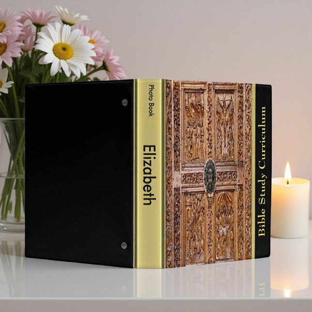 Hand carved wooden door bible study guide mini binder (Creator Uploaded)