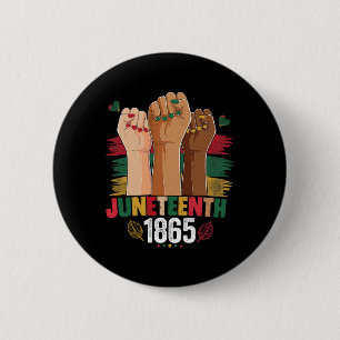 Hand Celebrate Juneteenth 1865 Cute Juneteenth Jun Button