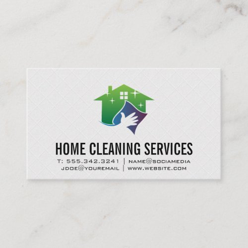 Hand Cleaning Home Logo Business Card
