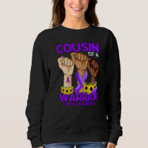 Hand Cousin Of A Warrior Crohn's Awareness Sweatshirt