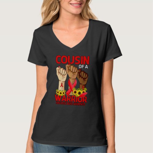 Hand Cousin Of A Warrior Substance Abuse Awareness T_Shirt