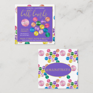 Hand Crafted Bath Shower Bombs Beauty Products Square Business Card