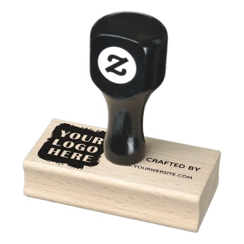 Hand Crafted By Custom Business Logo Rubber Stamp
