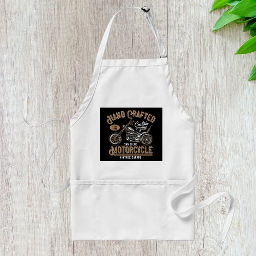 Hand Crafted Motorcycle Adult Apron