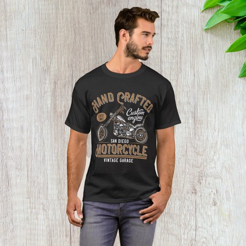 Hand Crafted Motorcycle T_Shirt
