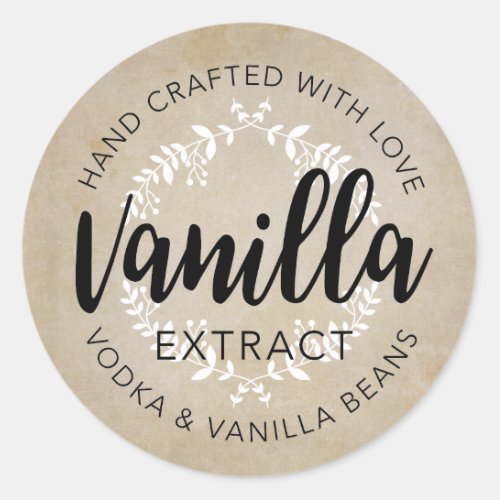 Hand crafted Vanilla Extract label VE001_06rd