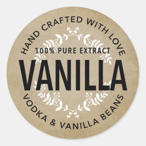 Hand crafted Vanilla Extract label VE006_06rd