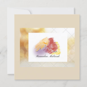 Hand designed Ramadan mubarak card