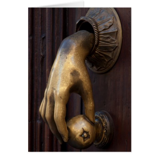 Hand door knocker close-up, Mexico Cards (Front)