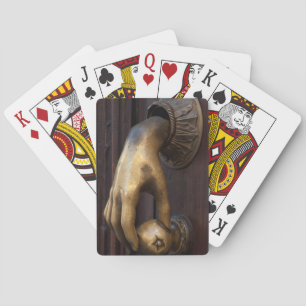 Hand door knocker close-up, Mexico Poker Cards