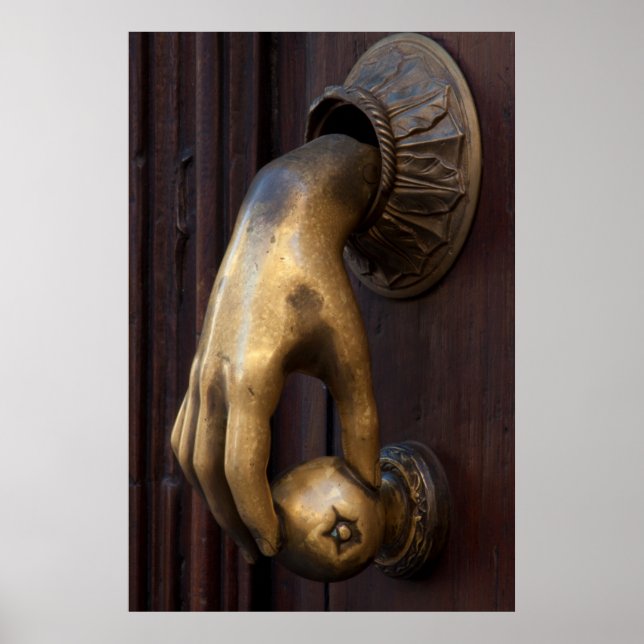 Hand door knocker close-up, Mexico Poster (Front)