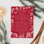Hand Draw Doodle Christmas letter from Santa  Invitation<br><div class="desc">Personalized Hand Draw Doodle letter from Santa Claus.
Give your child this year special,  cute letter from Santa.</div>