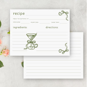 hand-draw martini Bridal recipe