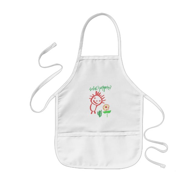 hand drawing baby  kids' apron (Front)