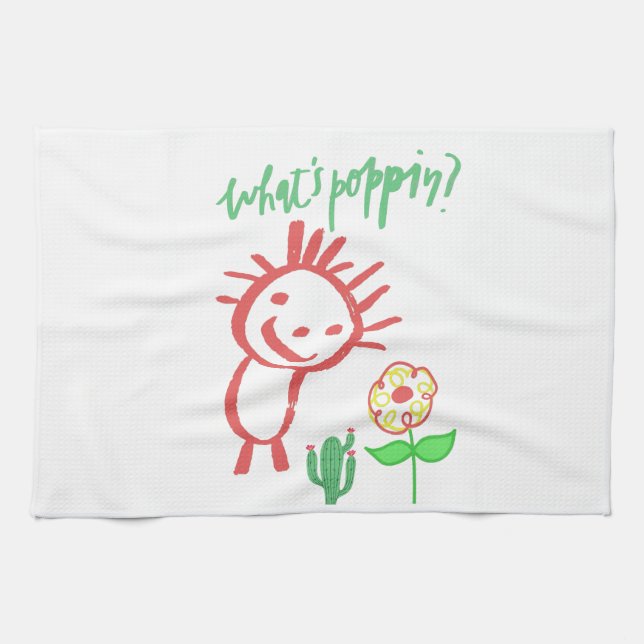 hand drawing baby  kitchen towel (Horizontal)