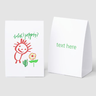 hand drawing baby  paper table tent 