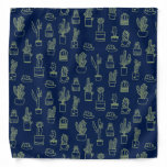 Hand Drawing Cactus Collage Bandana