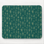 Hand Drawing Cactus Collage Mouse Pad