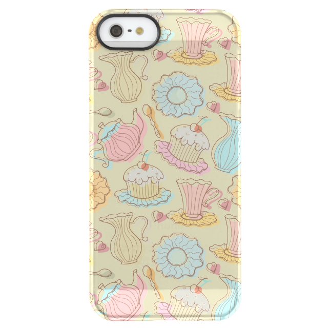 Hand Drawing Dishes Silhouettes Uncommon iPhone Case (Back)