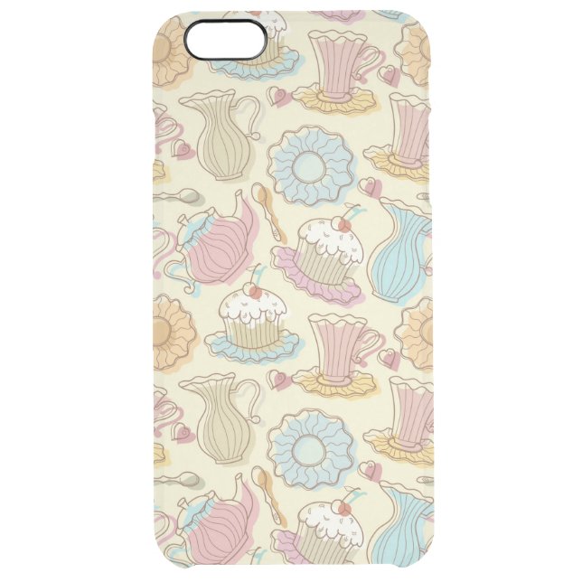 Hand Drawing Dishes Silhouettes Uncommon iPhone Case (Back)