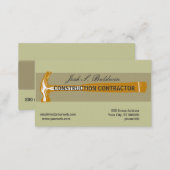Hand Drawing Hammer Skilled Trade Contractor Business Card (Front/Back)