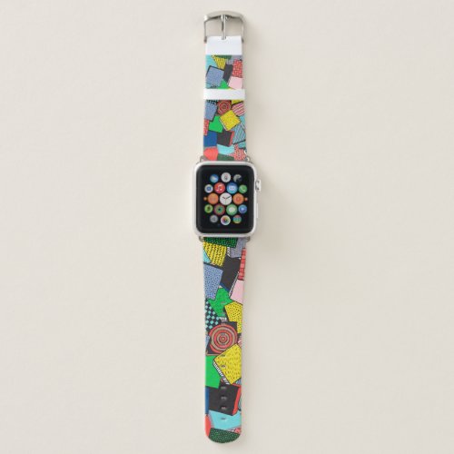 Hand Drawn Abstract Blocks Texture Apple Watch Band