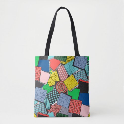 Hand Drawn Abstract Blocks Texture Tote Bag
