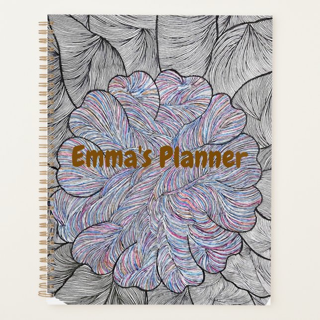Hand Drawn Abstract Floral Daily Planner (Front)