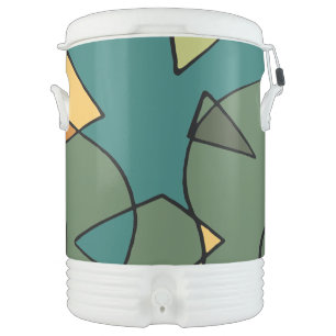 Hand drawn abstract vintage design beverage cooler