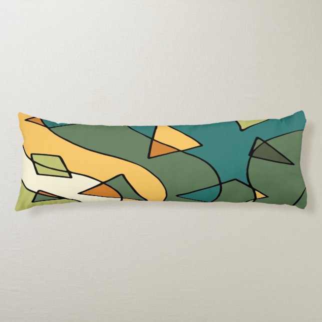 Hand drawn abstract vintage design    body pillow (Front)