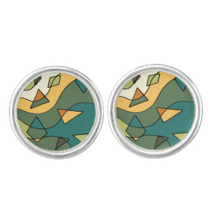 Hand drawn abstract vintage design    cufflinks