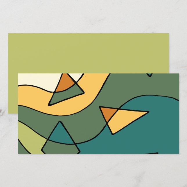 Hand drawn abstract vintage design    holiday card (Front/Back)