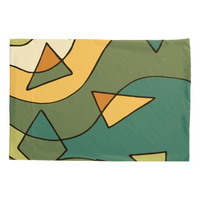Hand drawn abstract vintage design    pillow case (Back)