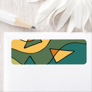 Hand drawn abstract vintage design tote bag label