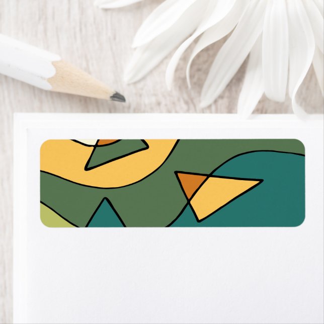 Hand drawn abstract vintage design tote bag label (Insitu)