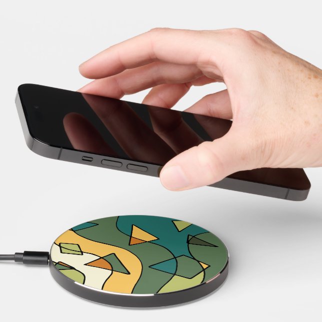Hand drawn abstract vintage design    wireless charger  (Hand)