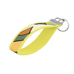 Hand drawn abstract vintage design    wrist keychain
