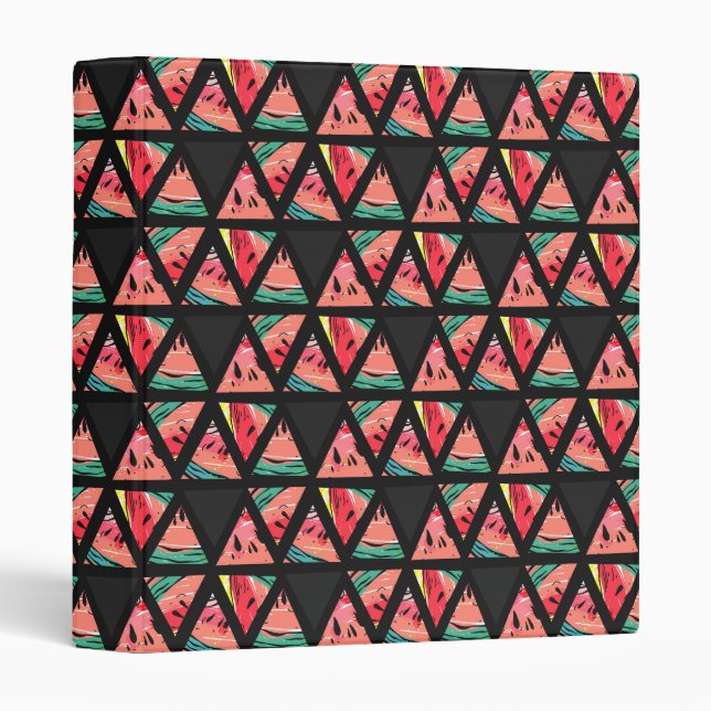 Hand Drawn Abstract Watermelon Pattern Binder (Front/Spine)
