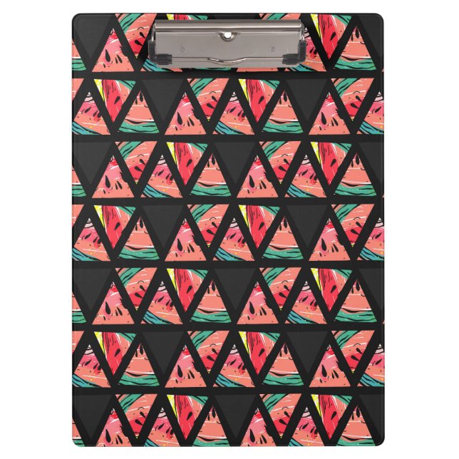 Hand Drawn Abstract Watermelon Pattern Clipboard (Front)