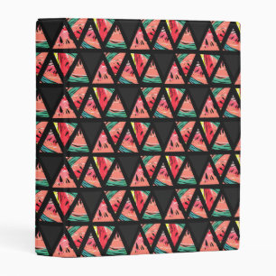 Hand Drawn Abstract Watermelon Pattern Mini Binder