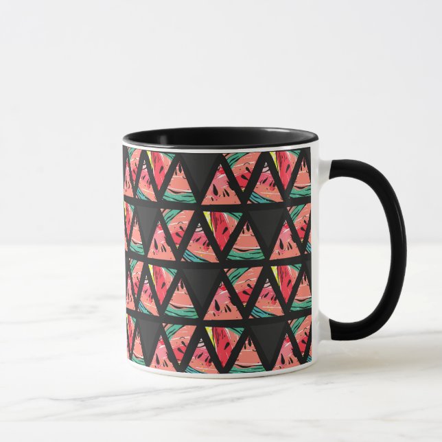 Hand Drawn Abstract Watermelon Pattern Mug (Right)