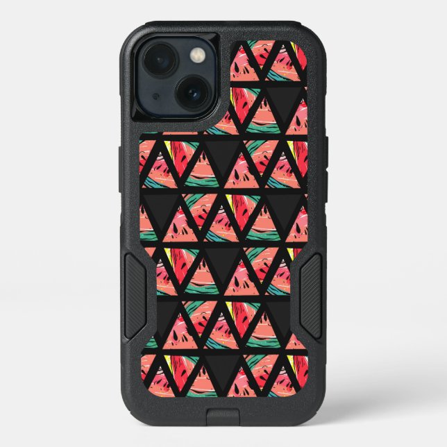 Hand Drawn Abstract Watermelon Pattern Otterbox iPhone Case (Back)