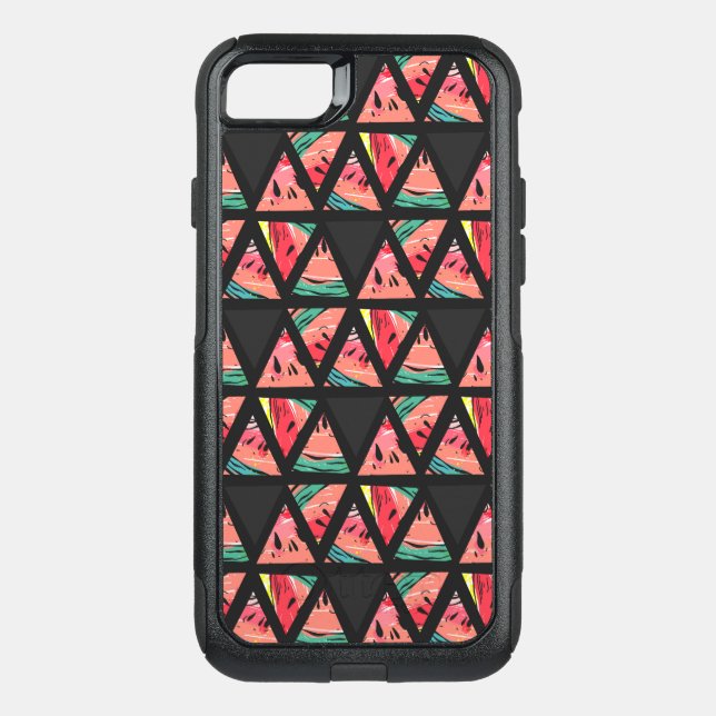 Hand Drawn Abstract Watermelon Pattern Otterbox iPhone Case (Back)