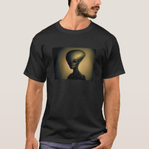 Hand Drawn Alien Portrait T-Shirt