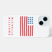 Hand Drawn American Flag | Personalized Case-Mate iPhone Case (Back (Horizontal))