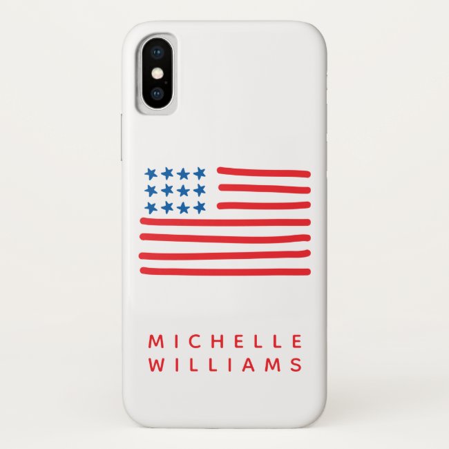 Hand Drawn American Flag | Personalized