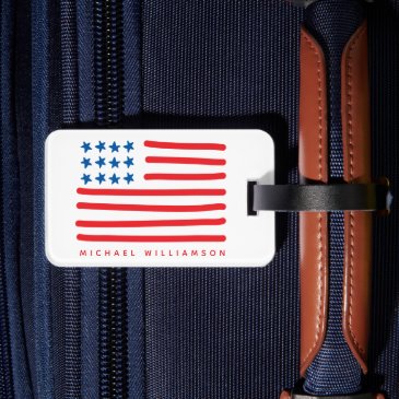 Hand Drawn American Flag | Personalized