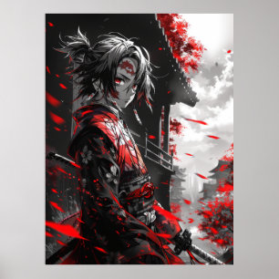 Hand Drawn Anime Minimalistic Demon Slayer Poster