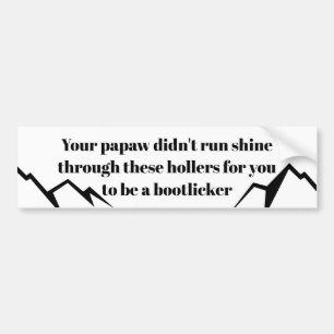 hand drawn Appalachian liberal leftist bumper Sticker