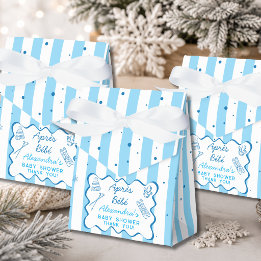 Hand Drawn Apres Bebe Apres Ski Boy Baby Shower Favor Boxes
